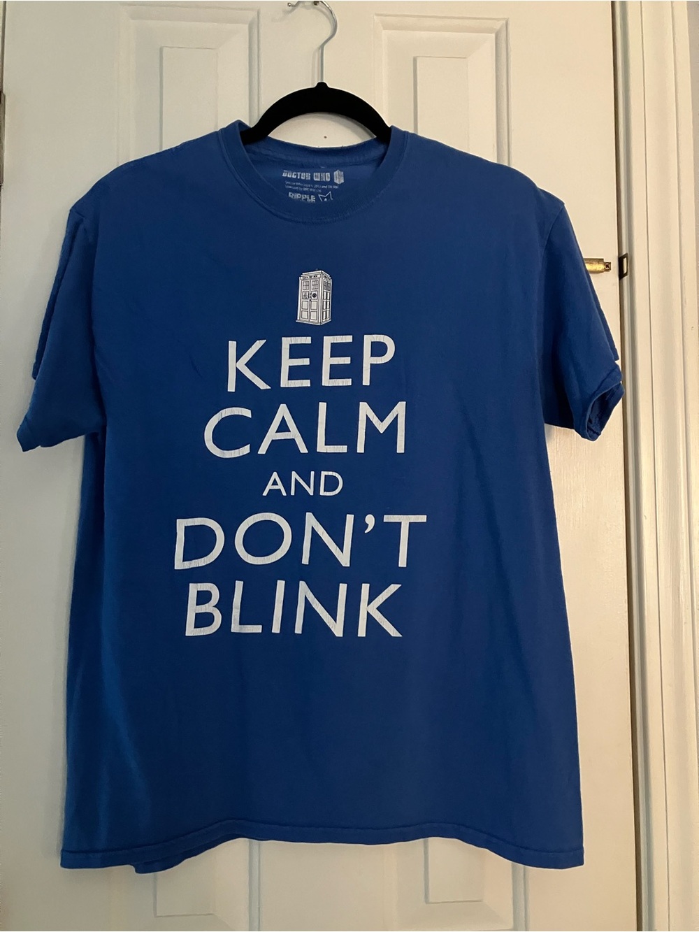 Doctor Who Medium Blue 'Keep Calm and Don't Blink' T-shirt